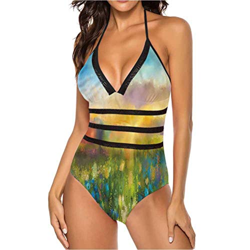 Adorise - Bikini de dos piezas con diseño de folclore nativo y totalmente funcional Multi 30 52