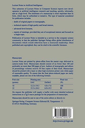 Advances in Learning Classifier Systems: Third International Workshop, IWLCS 2000, Paris, France, September 15-16, 2000. Revised Papers (Lecture Notes in Computer Science)
