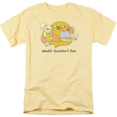 Adventure Time World Greatest Dad Camiseta Banana para hombre - Amarillo - Small