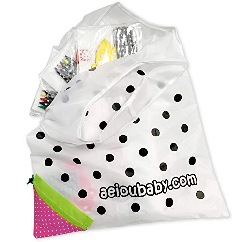 aeioubaby.com 25 Bolsas para Colorear + 1 Bolsa Reutilizable | 25 Bolsas Individuales con 5 Ceras de Colores y Globo | Regalo niños Fiestas y cumpleaños