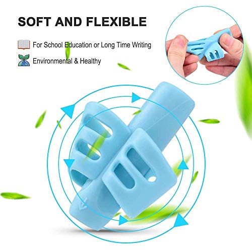 Agarre de Lápiz,Adaptador Lapiz para Niños Herramienta de Corrección de Postura de Escritura para Lápices,Soporte de Lapiz Ayuda Escribir para Niños/Adultos,Apto para Mano Izquierda y Derech (Rojo)