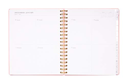 Agenda 2020 semana vista Wire-O Ing Big Size La Vie en Rose