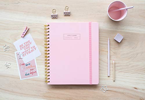 Agenda 2020 semana vista Wire-O Ing Big Size La Vie en Rose