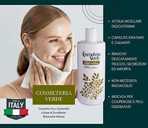 Agua Micelar Calmante-hidratante Cosmeteria Verde - Es una solución detergente que empareja el maximo de la delicadez con una optima capacidad hidratante y calmante.