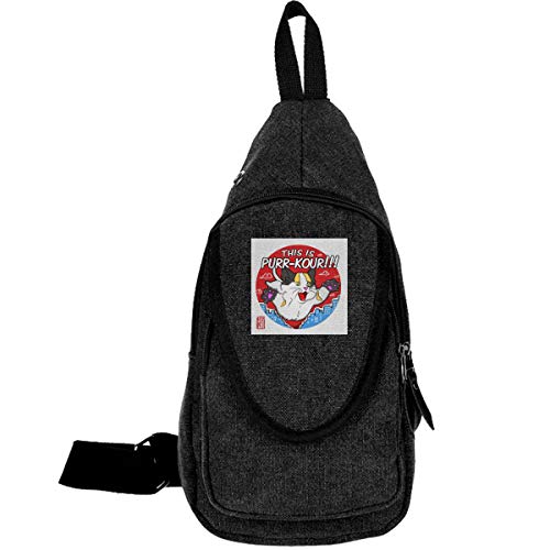 AHISHNF This Is Purr Kour Cat Parkour - Bolsa de Hombro para Hombre y Mujer