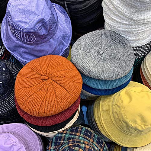 Aibccr Boina Femenina otoño e Invierno Nuevo Sombrero de Pintor de Punto de algodón Sombrero de Calabaza Lindo Sombrero Coreano de decoración de Invierno a Juego