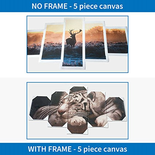 aicedu Imagenes Enmarcadas God of War Ascension Poseidon Statue 5 Panel Wall Art Canvas Paintings of Greek Mythology Pictures Home Decor HD Prints Posters-Sin Marco