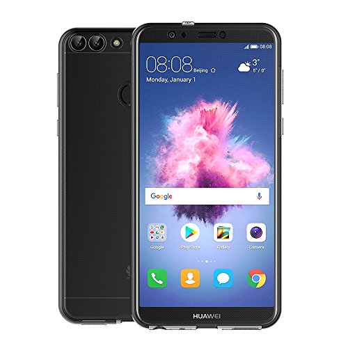 AICEK Funda Huawei P Smart, Transparente Silicona 360°Full Body Fundas para Huawei P Smart Carcasa Silicona Funda Case 15 X 8 cm (5,65 Pulgadas