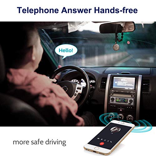 Aigoss Autoradio Bluetooth Radio Coche Manos Libres FM Estéreo de Control Remoto 4 x 60W MP3 Radio Digital con Soporte AUX USB SD Card y Carga de Teléfonos Móviles MP3 / WMA / WAV Función