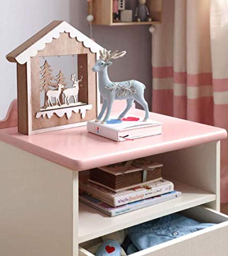 AINIYF El Dormitorio de mesita de Noche Muebles de los niños de Dibujos Animados Rosa de Noche Limitar Locker Muebles Sencillos de 50 * 40 * 54cm Preciosa Mesa de Noche Poco