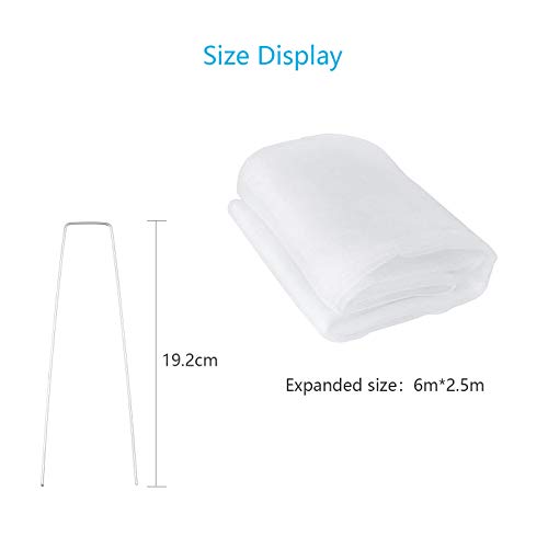 AirSMall Malla de Insectos Red Anti-Insectos,Tejido Malla Alambre Mosquito Bug Insectos Barrera Anti-Aves con Clavo en Forma U a Proteger Plantas Frutas Flores Hortalizas Jardín Huerta Reutilizable