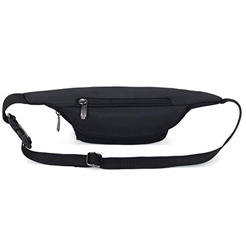 AirZyx Impermeable Riñoneras Hombre Mujer Riñoneras de Marcha Running de Acampada y Marcha Bolsos de Gimnasio Bolsos Bandolera para Hombre Mujer (Negro)