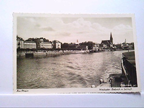 AK Wiesbaden/Biebrich, Am Rhein, Schloß, Rhein-Terrassen " Hotel Nassau ", Photografie, 1940, Gelaufen.