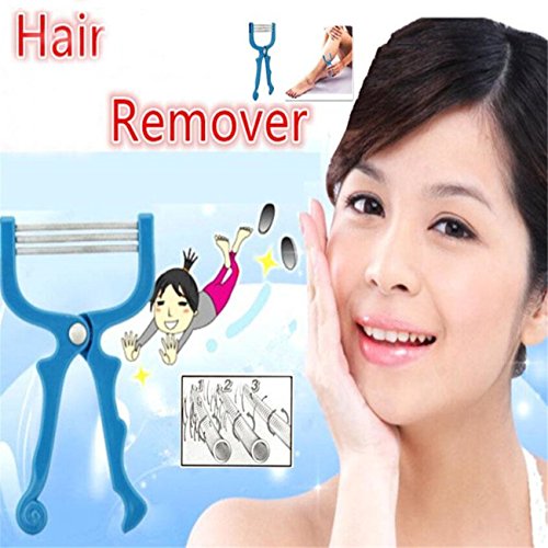 AKAAYUKO 1PCS Epistick Spring Epicare Facial Depilacion Bigote Muelle Epilator Spring Remover -Azul