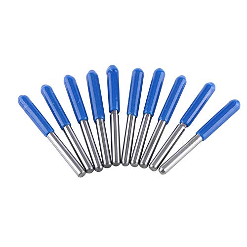 Akozon 1/8" Fresa Herramientas de corte de fresado CNC molino de extremo doble flautas rectas conjunto de 10pcs