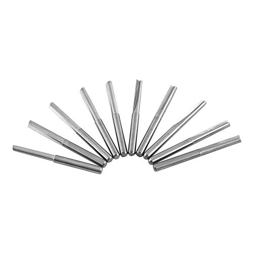 Akozon 1/8" Fresa Herramientas de corte de fresado CNC molino de extremo doble flautas rectas conjunto de 10pcs