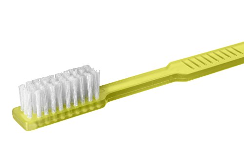 Akzenta - Cepillo de dientes desechable con pasta de dientes (100 unidades, varios colores) - amarillo,
