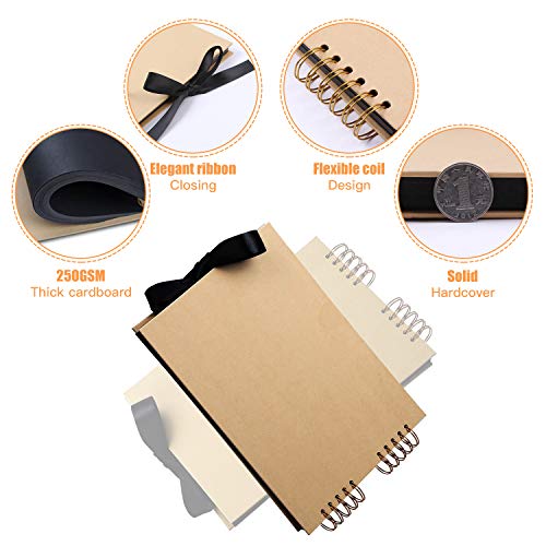 Album de Fotos Scrapbook, (80 Páginas) con 12 Metalic Marker Pens, DIY Scrapbooking Album Libros de Memoria para Boda Aniversario Novia Regalos de Cumpleanos, Recuerdos Familiares Álbumes de Bebé