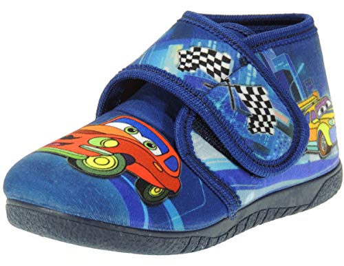 Alcalde 733 Zapatilla Abotinada con Velcro para Niño | Terpel | Perfumadas | Cars | Antideslizante Marino Talla 21