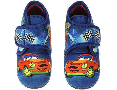 Alcalde 733 Zapatilla Abotinada con Velcro para Niño | Terpel | Perfumadas | Cars | Antideslizante Marino Talla 21