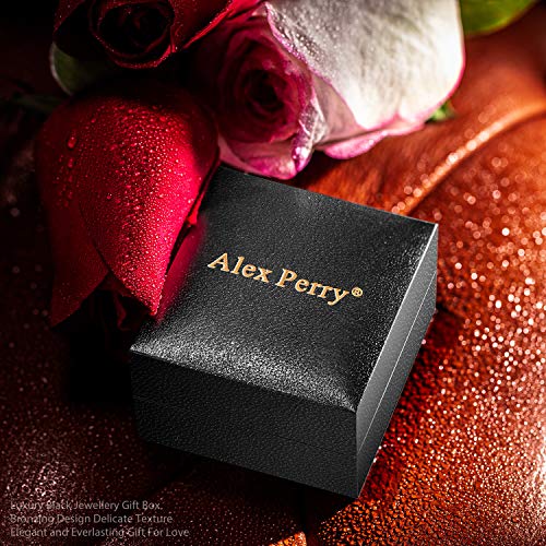 Alex Perry Regalo Plata de ley 925 Pendientes Aretes Mujeres Morado Cristales Swarovski Joyería para Elle Su Madre Amante Cumpleaños Aniversario