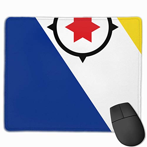 Alfombrilla de ratón Antideslizante Bandera de Bonaire Alfombrilla de ratón para Juegos con Base de Goma Antideslizante Bordes cosidos duraderos 25 cm * 30 cm