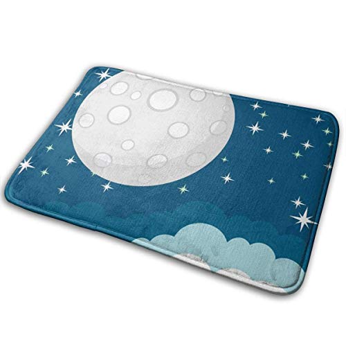 Alfombrillas de goma Respaldo de goma Alfombrilla de bienvenida antideslizante Alfombrilla de bienvenida o alfombrilla de puerta delantera Limpieza fácil Alfombrilla de interior al aire libre Luna lle