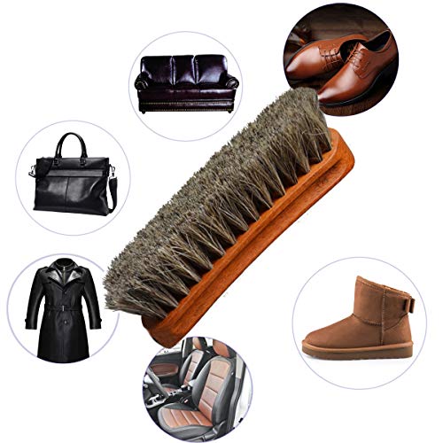 AlgaMarina Juego de Cepillos para Zapatos Limpiador de Zapatos Multifuncional para Limpieza y Cuidado de Zapatos, Botas, Asientos de Coche y Mueble de Piel (Modelo -2)