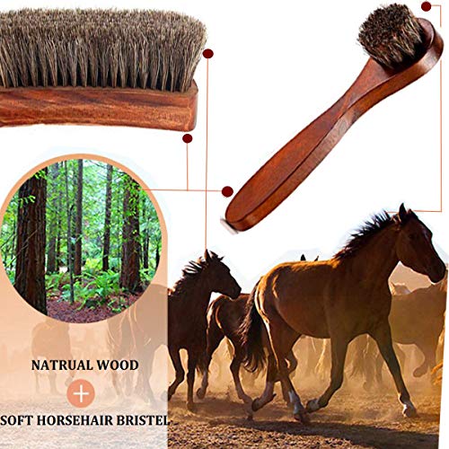 AlgaMarina Juego de Cepillos para Zapatos Limpiador de Zapatos Multifuncional para Limpieza y Cuidado de Zapatos, Botas, Asientos de Coche y Mueble de Piel (Modelo -2)