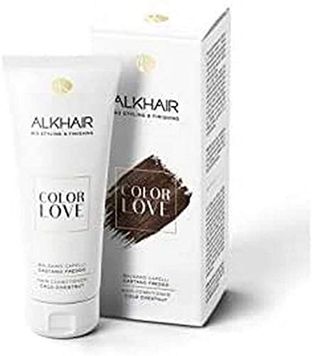 ALKEMILLA - Color Love - Acondicionador para cabello Marron frio - Reestructurante y protector - Para cabello seco y quebradizo - Orgánico - Natural - Vegano - Cruelty Free - 200 ml