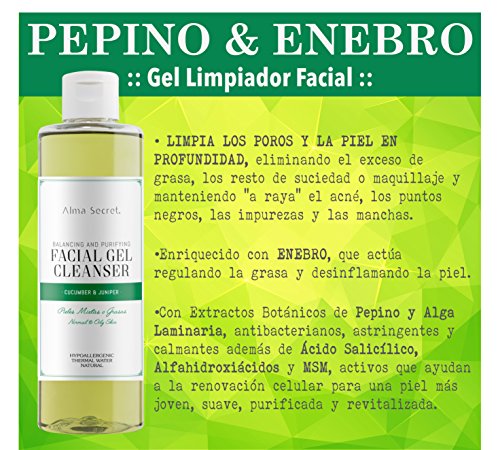 Alma Secret Gel Limpiador Facial Pepino & Enebro - 250 ml