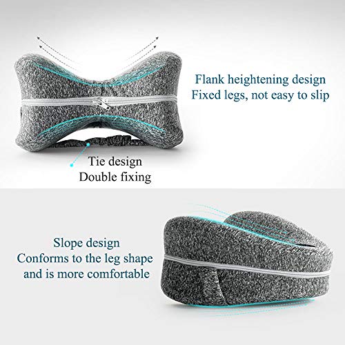 Almohada Piernas Dormir De Lado Cojín Ortopédico para Almohada con De Memoria con Correa Ajustable Alivia El Dolor De Piernas Y Espalda