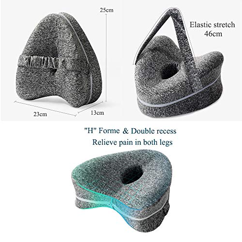 Almohada Piernas Dormir De Lado Cojín Ortopédico para Almohada con De Memoria con Correa Ajustable Alivia El Dolor De Piernas Y Espalda