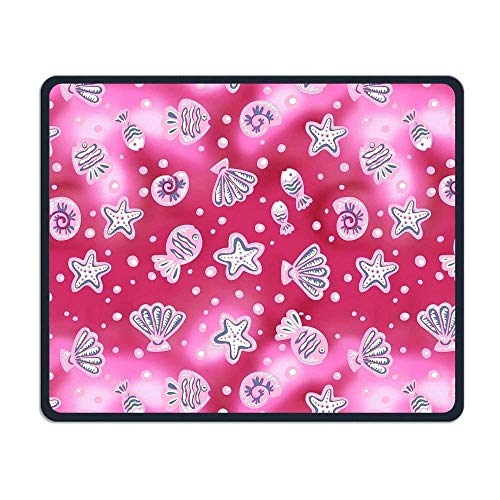 Almohadilla para ratón, Cute Seashells Starfish Almohadillas para ratón, Computadora portátil para juegos, personalizada, móvil, con almohadilla CuteMouse, para mujeres, hombres, en casa o en el trabajo