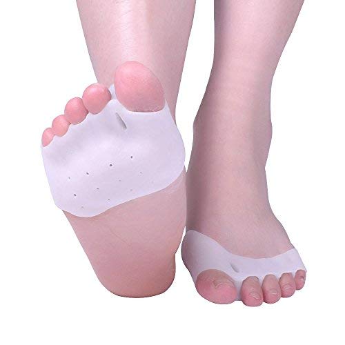 Almohadillas separadoras de gel para dedos de los pies, de silicona, para aliviar el dolor en el metatarso y el dolor de juanetes, talla única.