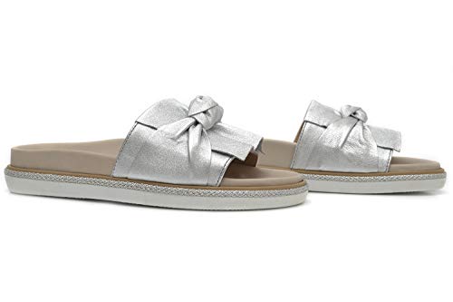 Alpe Jazmine - Sandalia Fabricada en Piel en Color Plata - 37-36840341-36 - Saffron (41 EU)