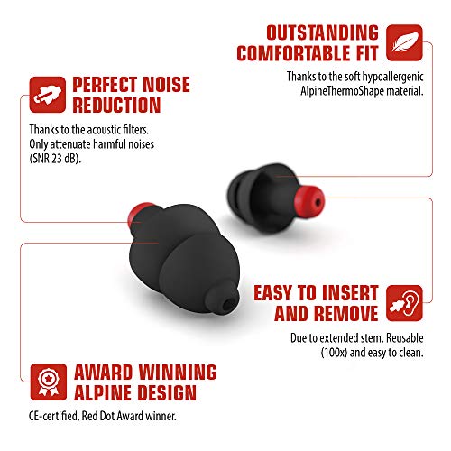 Alpine WorkSafe Tapones Protección auditiva para los DIY y el Trabajo - Tapones de Trabajo - Cordón de Seguridad Gratuito - Cómodo Material hipoalergénico - Tapones Reutilizables
