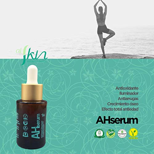 Alskin | AH serum Facial Reafirmante y Antiarrugas | Cosmética Natural Ecológica | Serúm con Ácido Hialurónico | Apto para Todo Tipo de Pieles | Envase de 30 ml con Cuentagotas