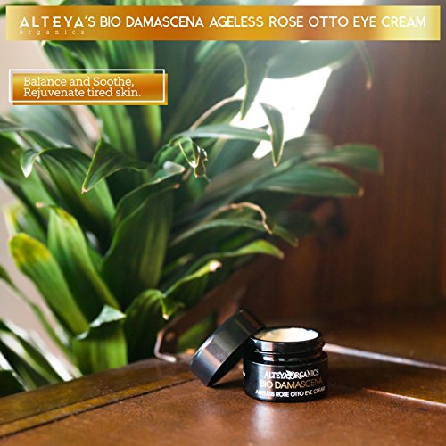 Alteya Bio Damascena Certificada Orgánica Crema del Contorno de Los Ojos Rosa Eterna 15 ml - Basada en Rosa Otto Orgánica de Bulgaria