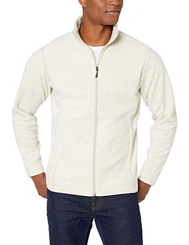 Amazon Essentials - Chaqueta de forro polar con cremallera completa para hombre, Avena, US M (EU M)