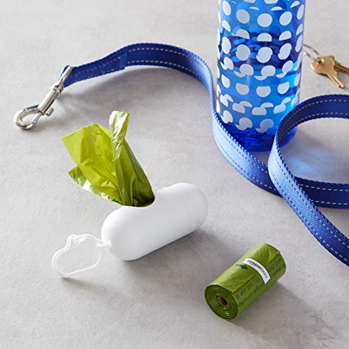 AmazonBasics - Bolsa mejorada para heces de perro con aditivos EPI y dispensador y pinza para correa - 540 unidades, pepino