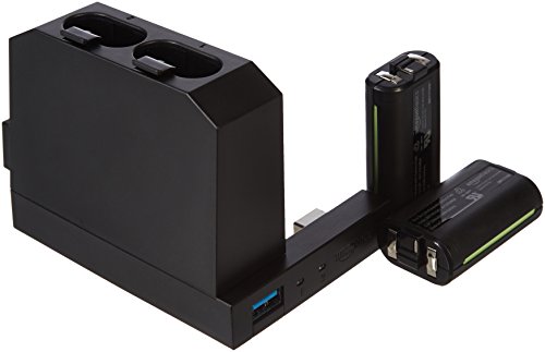 AmazonBasics - Cargador de batería de mando (para la consola Xbox One S), color negro