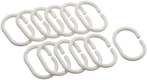 AmazonBasics - Cortina de ducha de poliéster (180 x 180 cm), color blanco