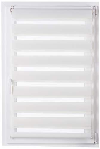 AmazonBasics - Estor enrollable de doble capa, 76 x 150 cm, Crema