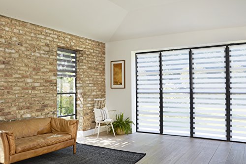 AmazonBasics - Estor enrollable de doble capa, 76 x 150 cm, Crema