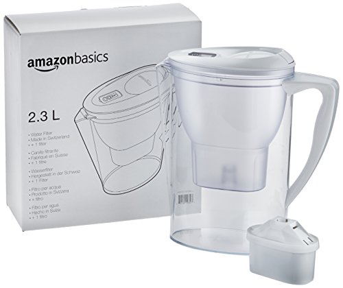 AmazonBasics – Jarra de filtrado de agua (2,3 L) - Blanco