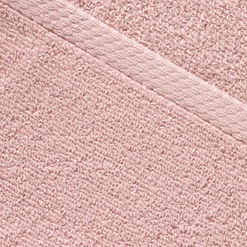 AmazonBasics - Juego de 6 toallas de secado rápido, 2 toallas de baño y 4 toallas de mano - Rosa claro