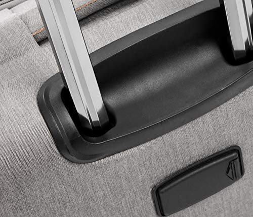 AmazonBasics – Maleta con ruedas flexible acolchada Belltown, 68 cm, Gris