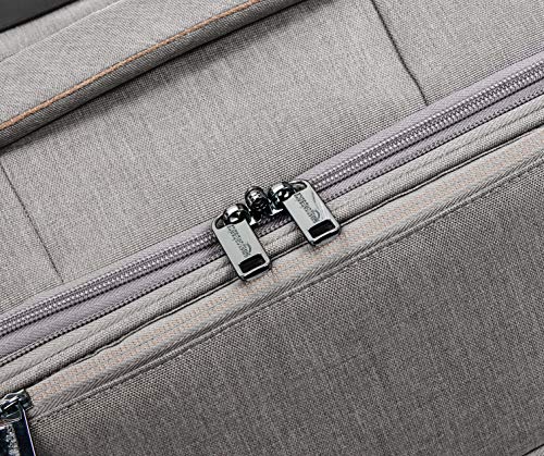 AmazonBasics – Maleta con ruedas flexible acolchada Belltown, 68 cm, Gris