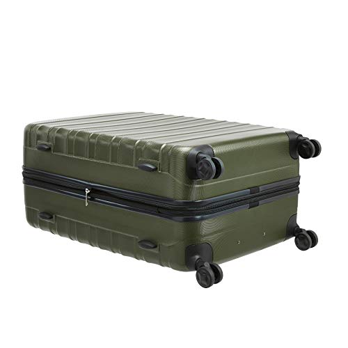 AmazonBasics - Maleta de alta calidad, rígida y sólida, 78 cm - Verde
